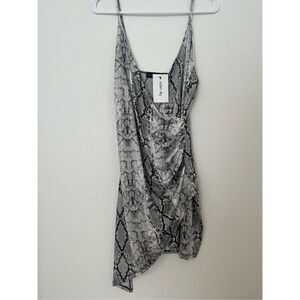 Eden Sky Asymmetrical Tank Faux Wrap Dress NEW NWT